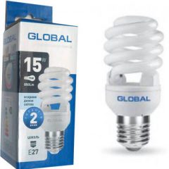 Энергосберегающая лампа Global 15W E27 
