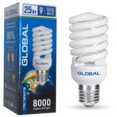 Энергосберегающая лампа Global 25W E27 